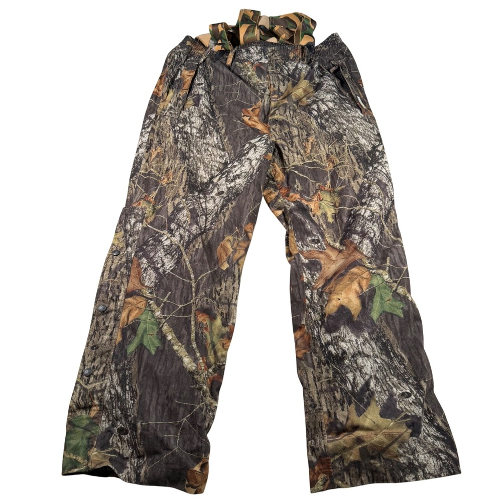 Guide Series Hunting Pants Mens XL Brown Mossy Oak Camo Tech-H2O Suspenders